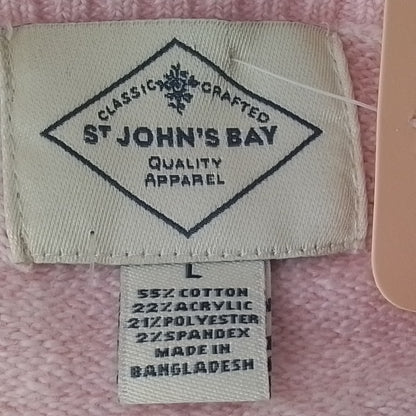 St John's Bay Women's Pink Sweater