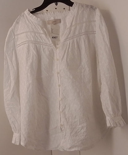 Loft Women's White Blouse