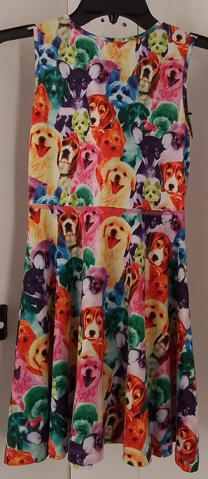 Jxstar Girls' Colorful Puppies Dress