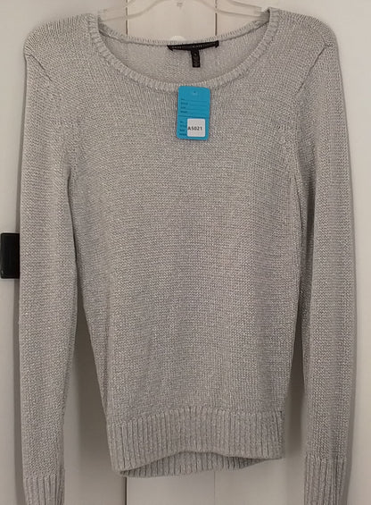 White House Black Market Women's Silver Grey Sweater