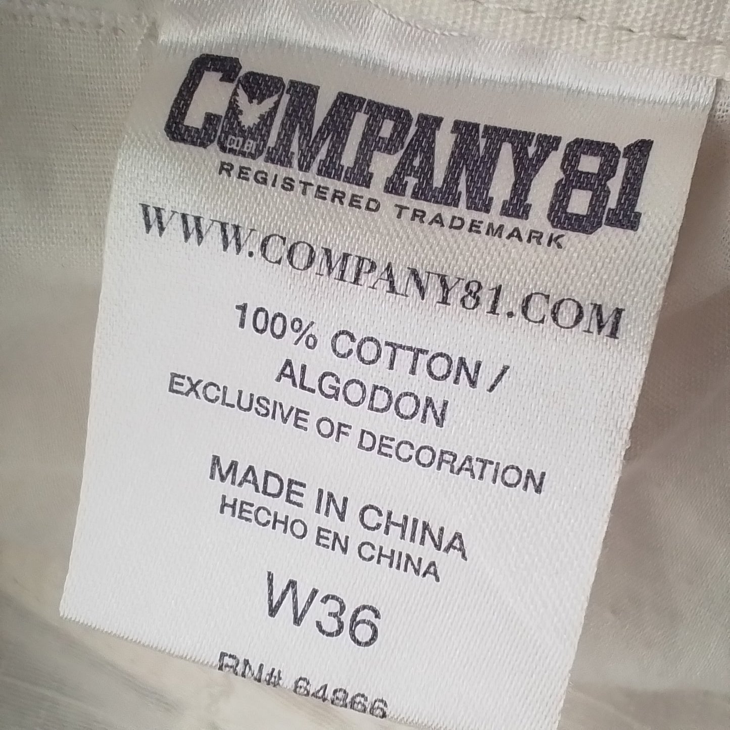 Company 81 Men's White Cargo Shorts