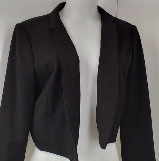 White House Black Market Women's Black Cropped Blazer