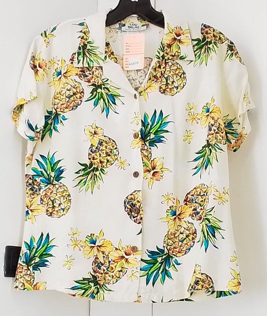 Two Palms Kid's Pineapple Hawaiian Shirt