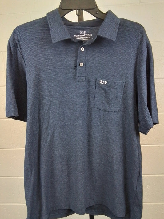 Vineyard vines male Sz L dark blue polo