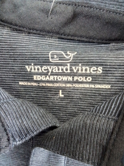 Vineyard vines male Sz L dark blue polo