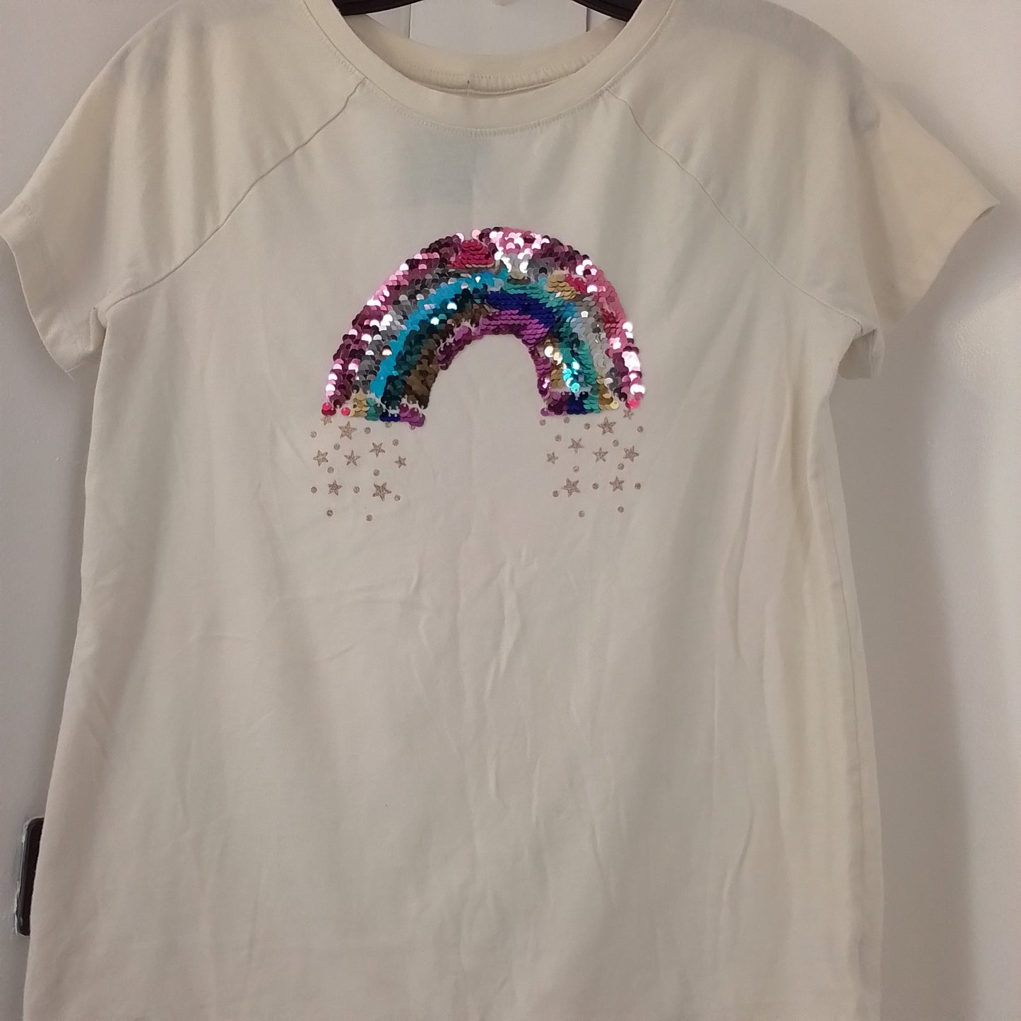 Girl's Cat & Jack Sequin Rainbow T-Shirt