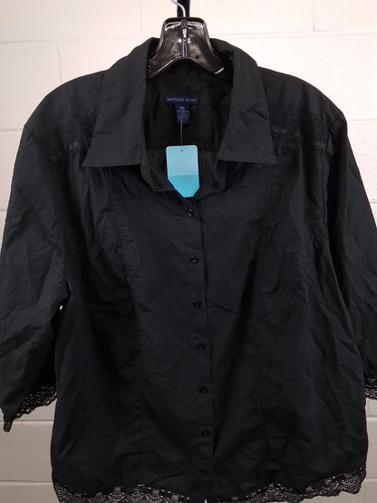 Westbound Woman Black Sz 18W button down shirt