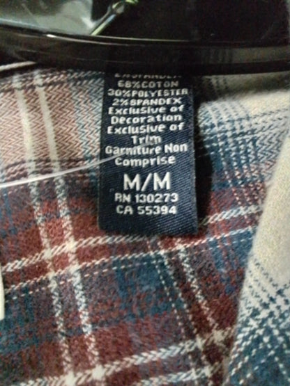 Wrangler plaid multi color shirt sz M