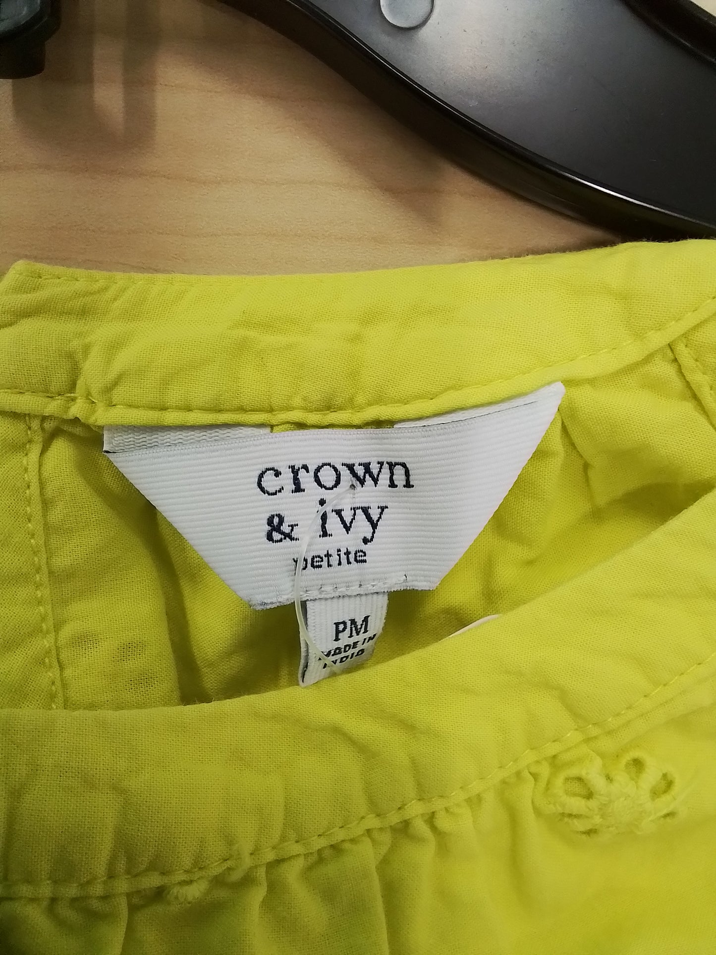 Crrown & Ivy Women's Yellow Blouse