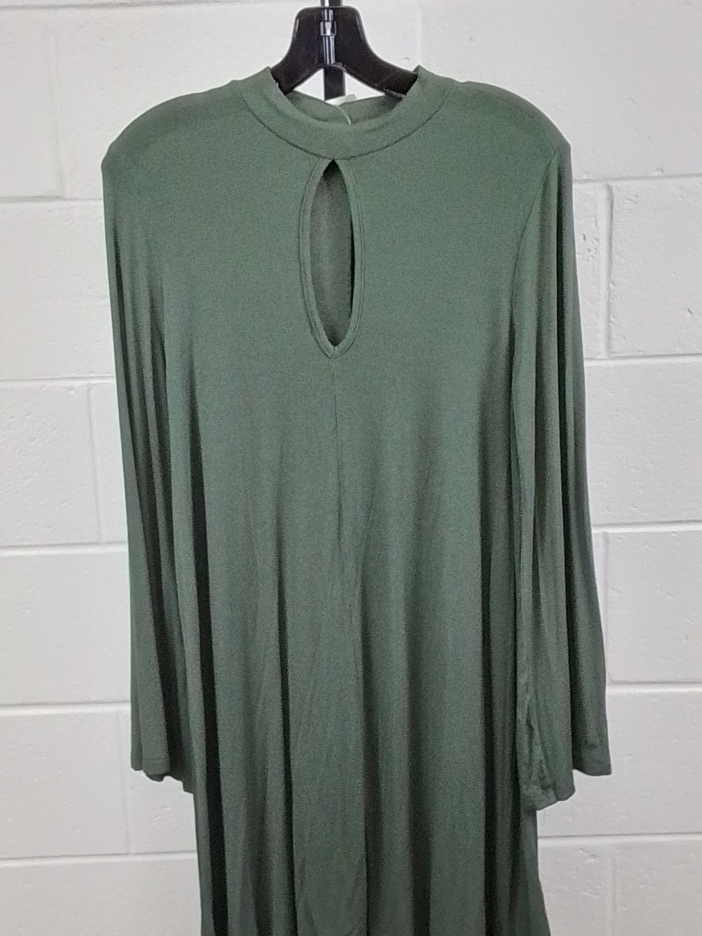 Piko Sz M Olive Green Long Sleeve Dress