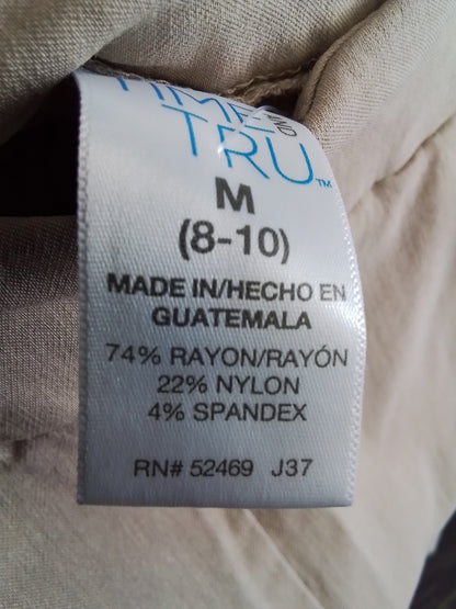 light brown khaki pants, short length