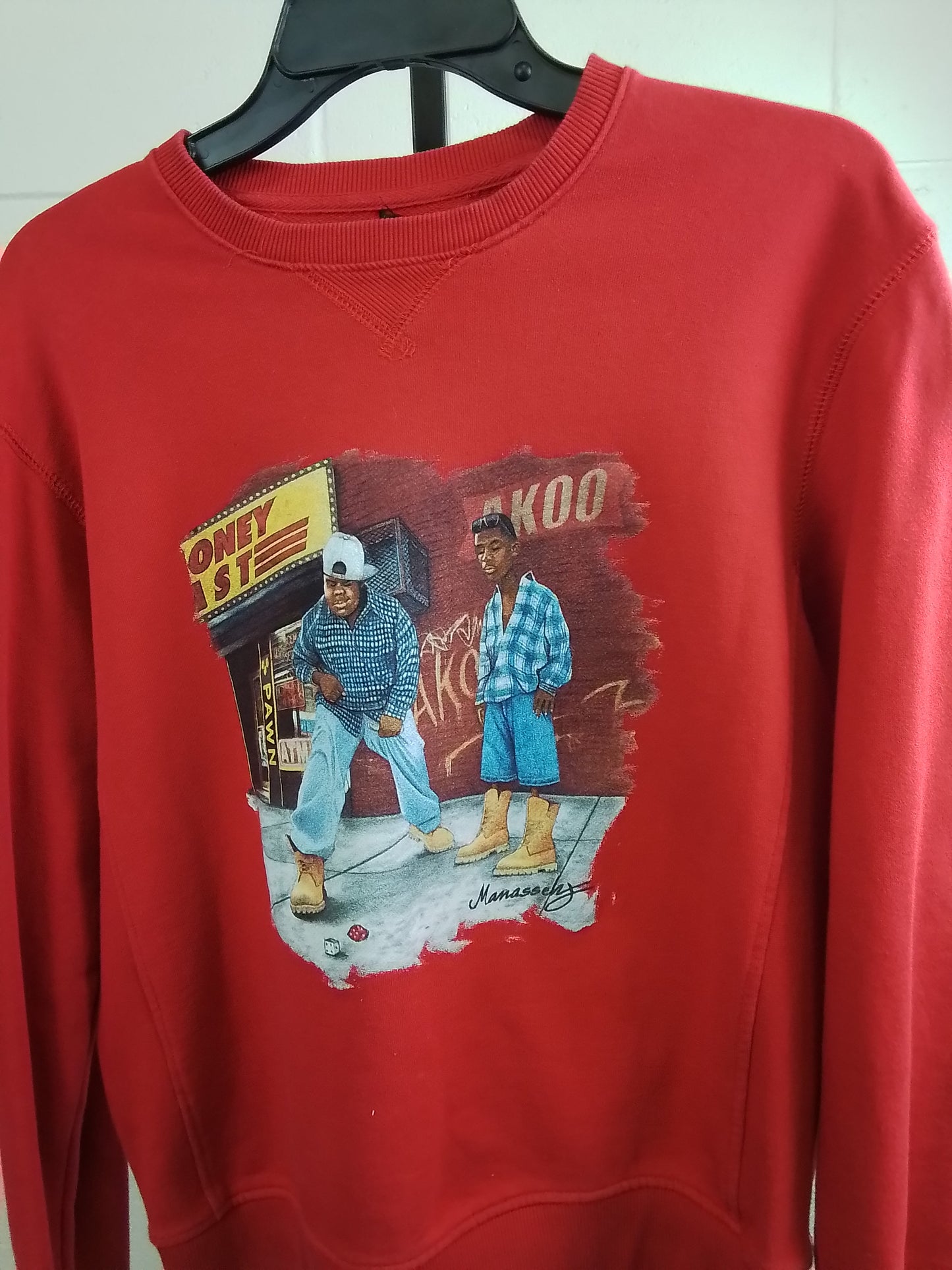 AKOO Sz M Sweater Long sleeve red