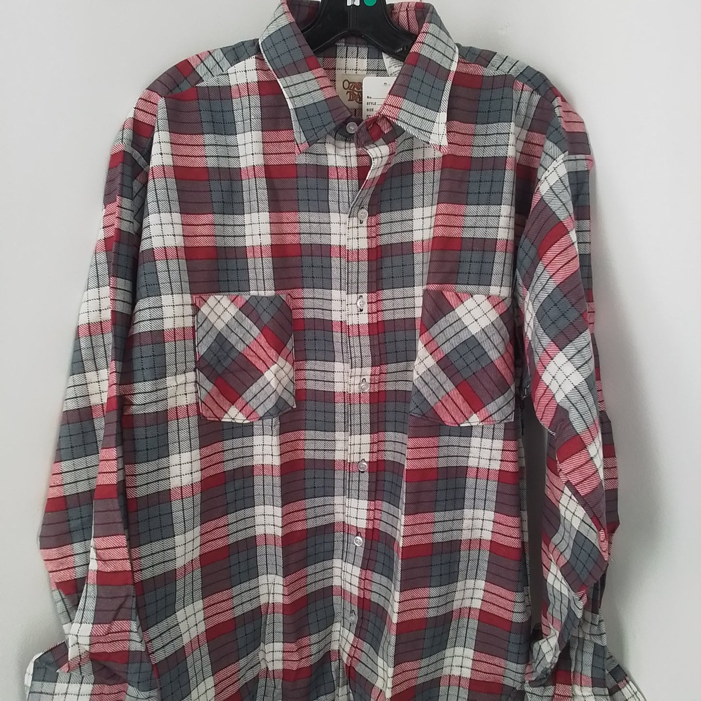 mens ozark trail long sleeve plaid shirt