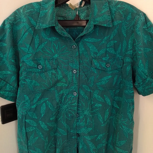 2 Pc Set: Adult Short Sleeve Button-Down with matching Long Shorts