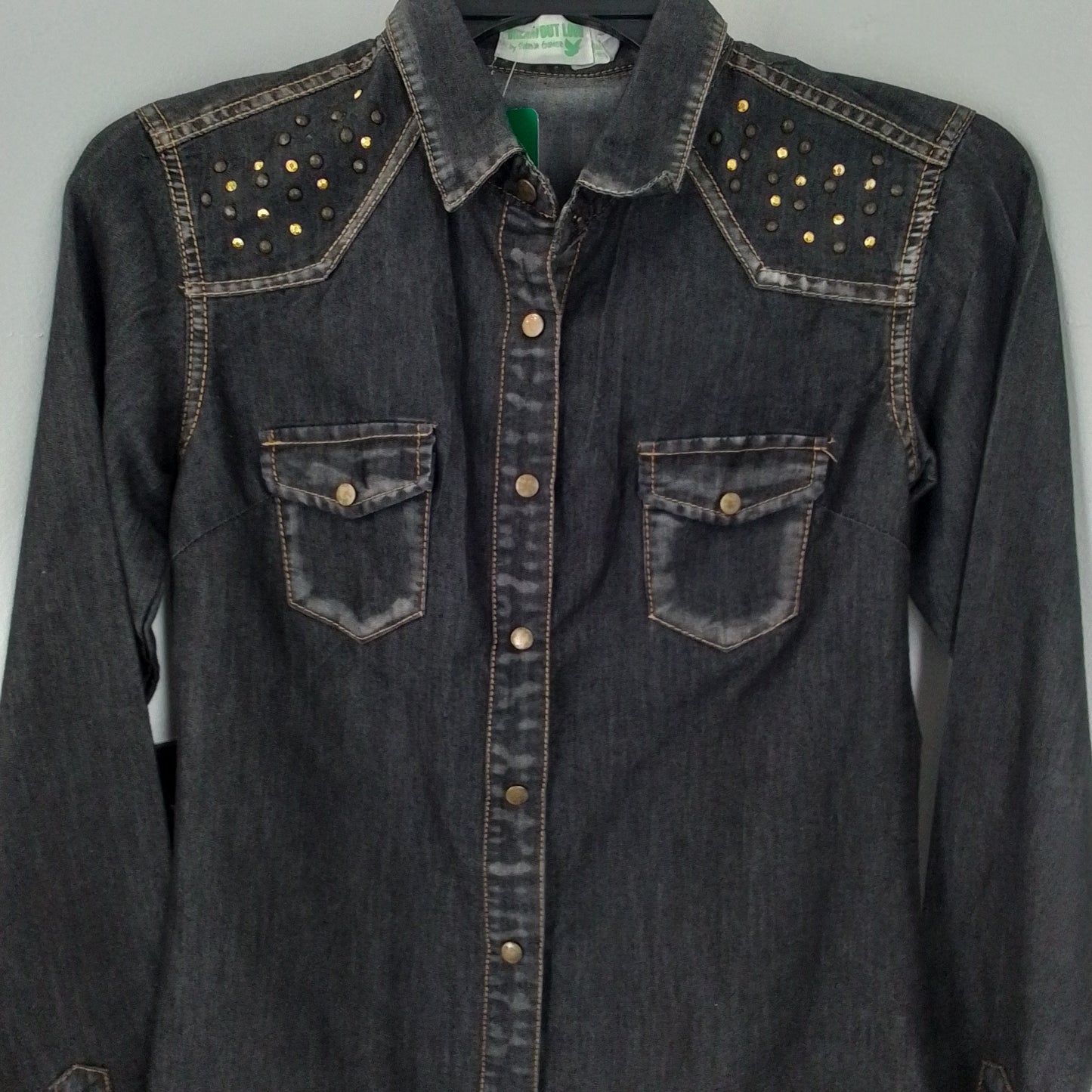 Women's Dream Out Loud Snap-Down Long Sleeve Jean Shirt