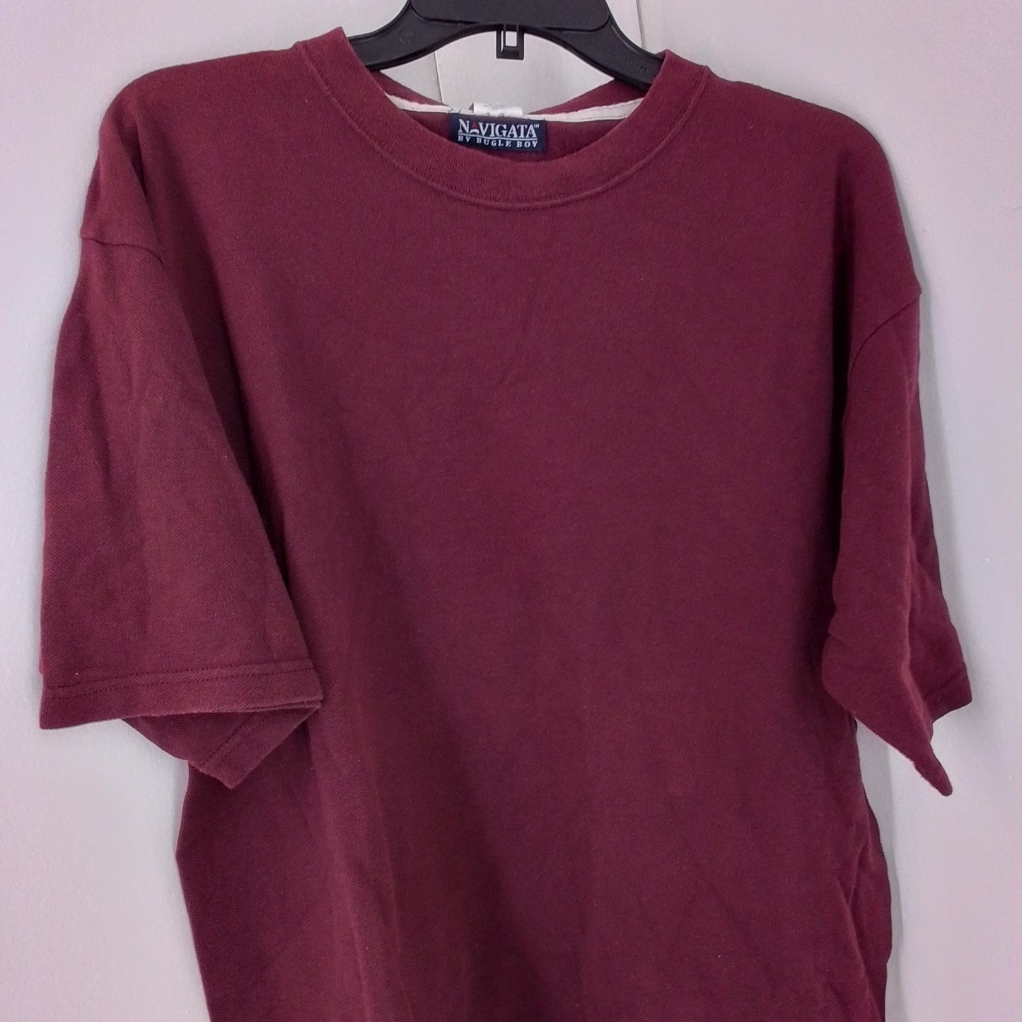 Men's Navigata burgandy shirt