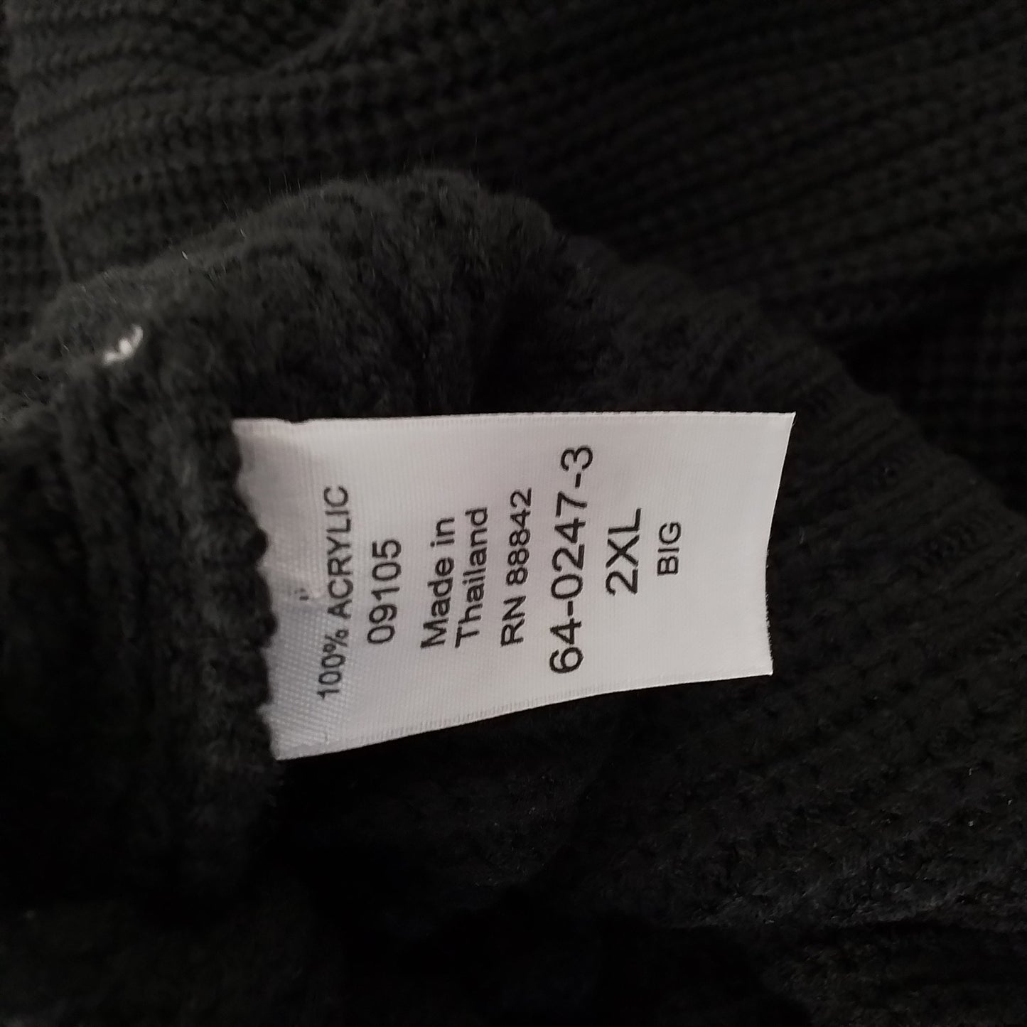 Men's King Size Black Sweater