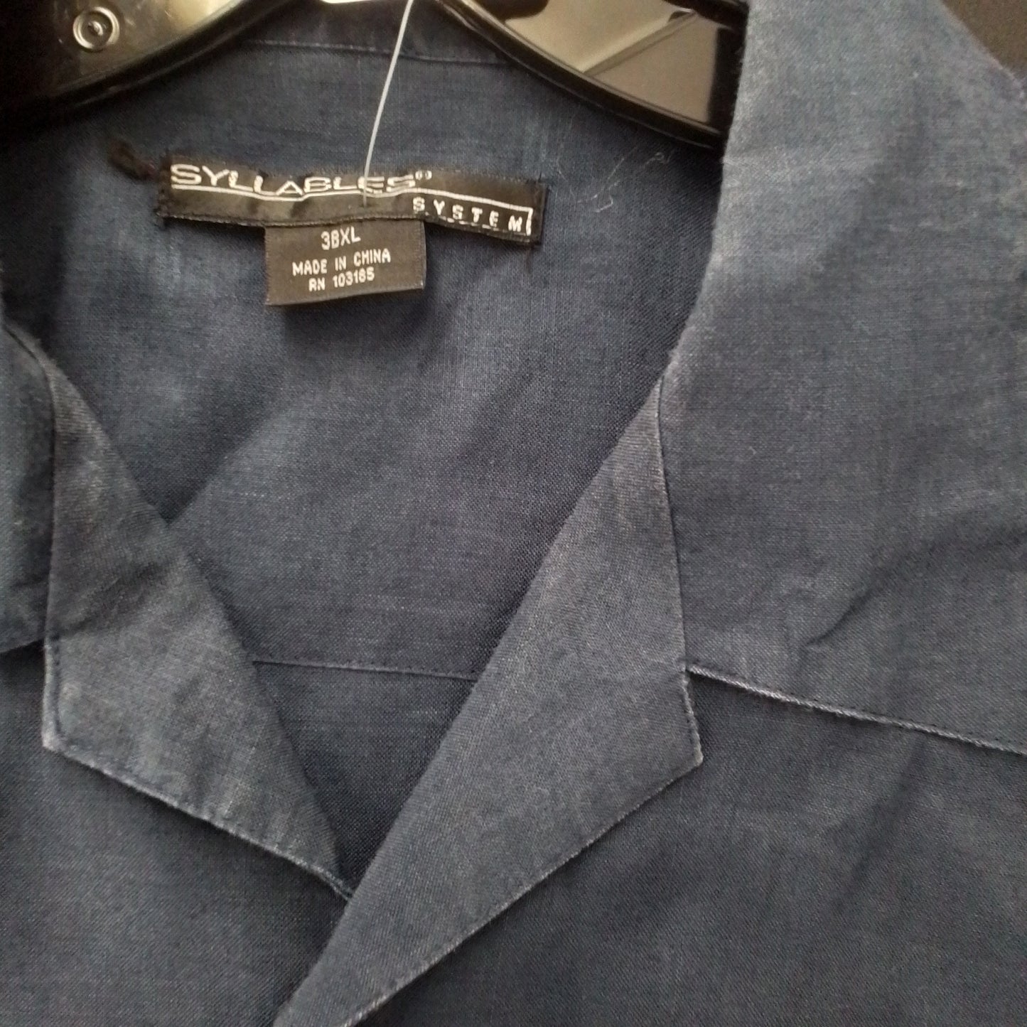 Men's Syllables System short sleeve button up