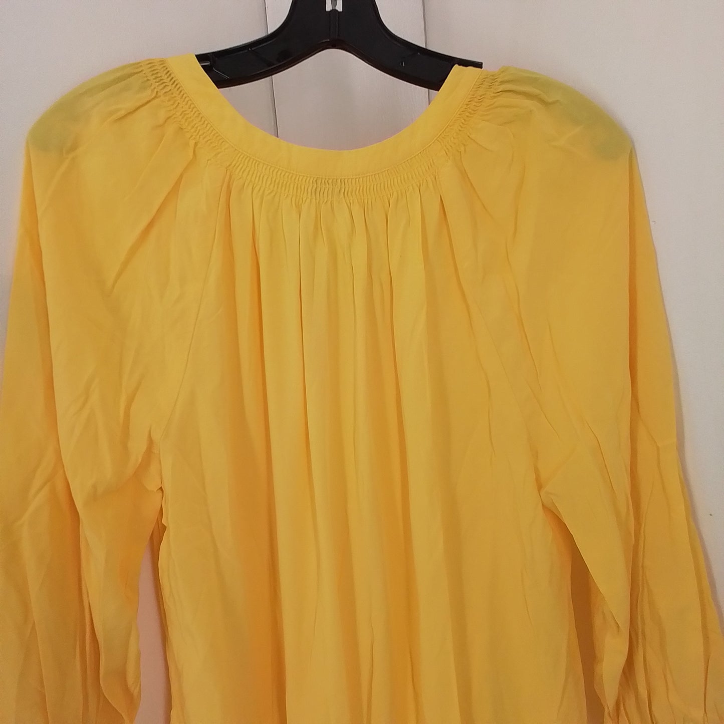 Crown & Ivy Yellow Rayon Blouse - L