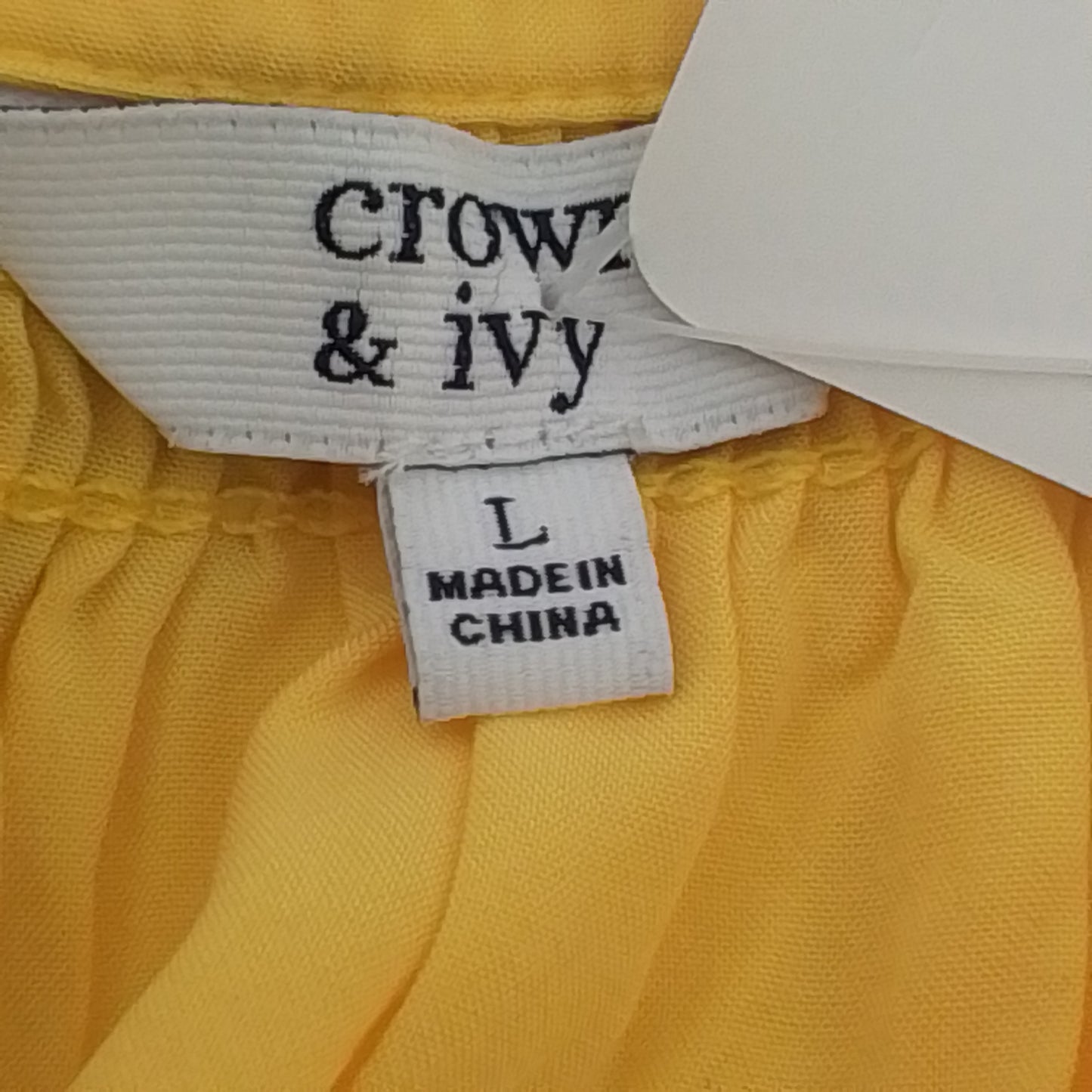Crown & Ivy Yellow Rayon Blouse - L