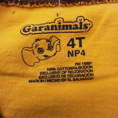 Garanimals Boys' Shirt 4T Cotton Orange/Brown/Yellow/White/Blue