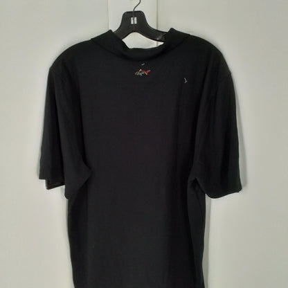 Men's XL Polyester Shirt - Black/White/Brown, Like New