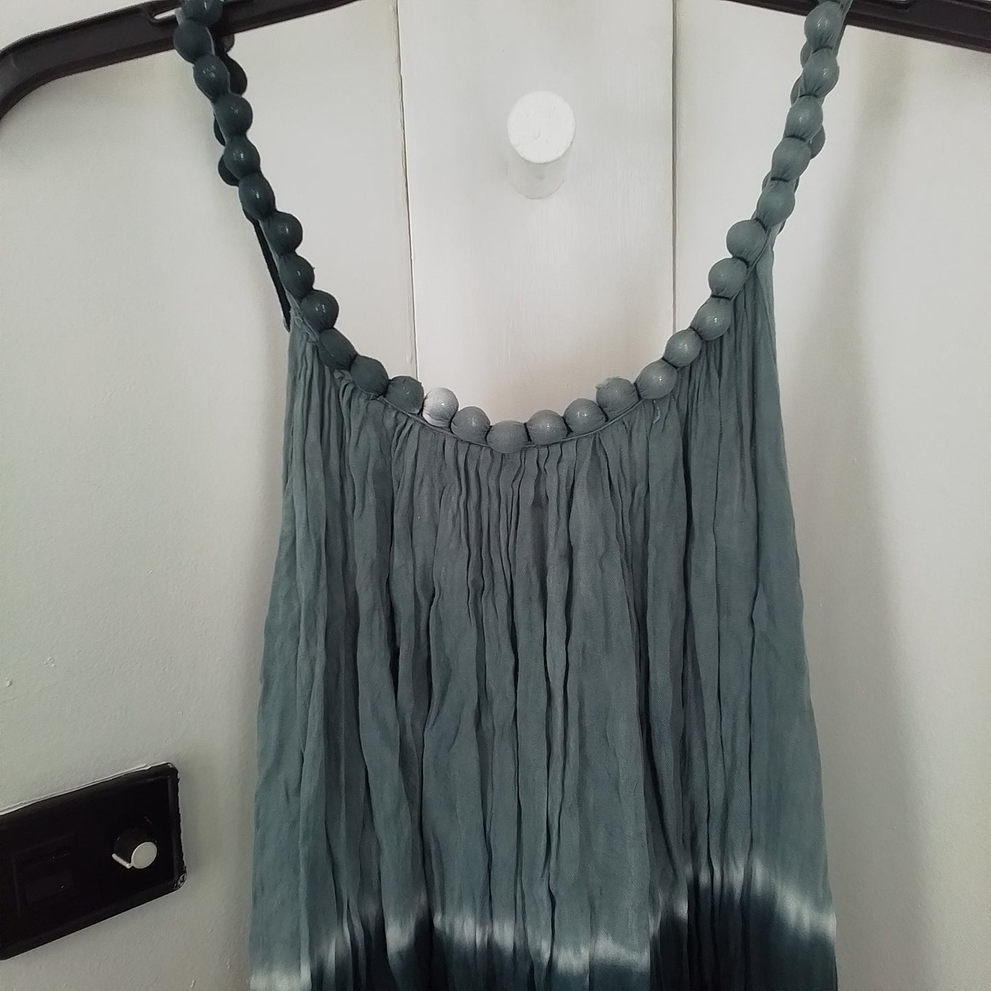 Women's Rayon Dress, One Size, White/Black/Grey, Gently Used