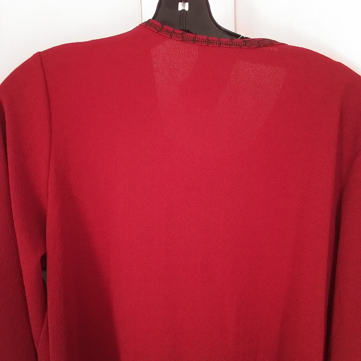 Women's Red Polyester Sweater - Size L