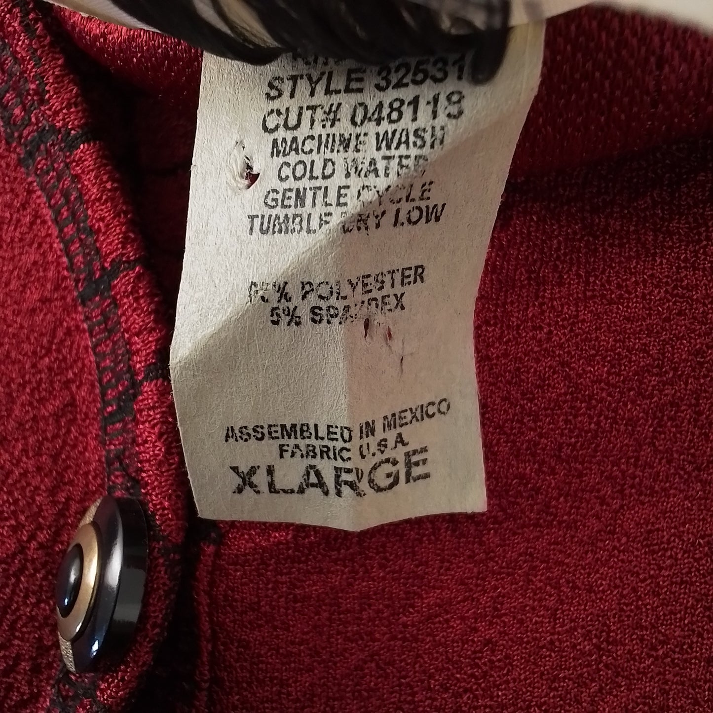 Women's Red Polyester Sweater - Size L