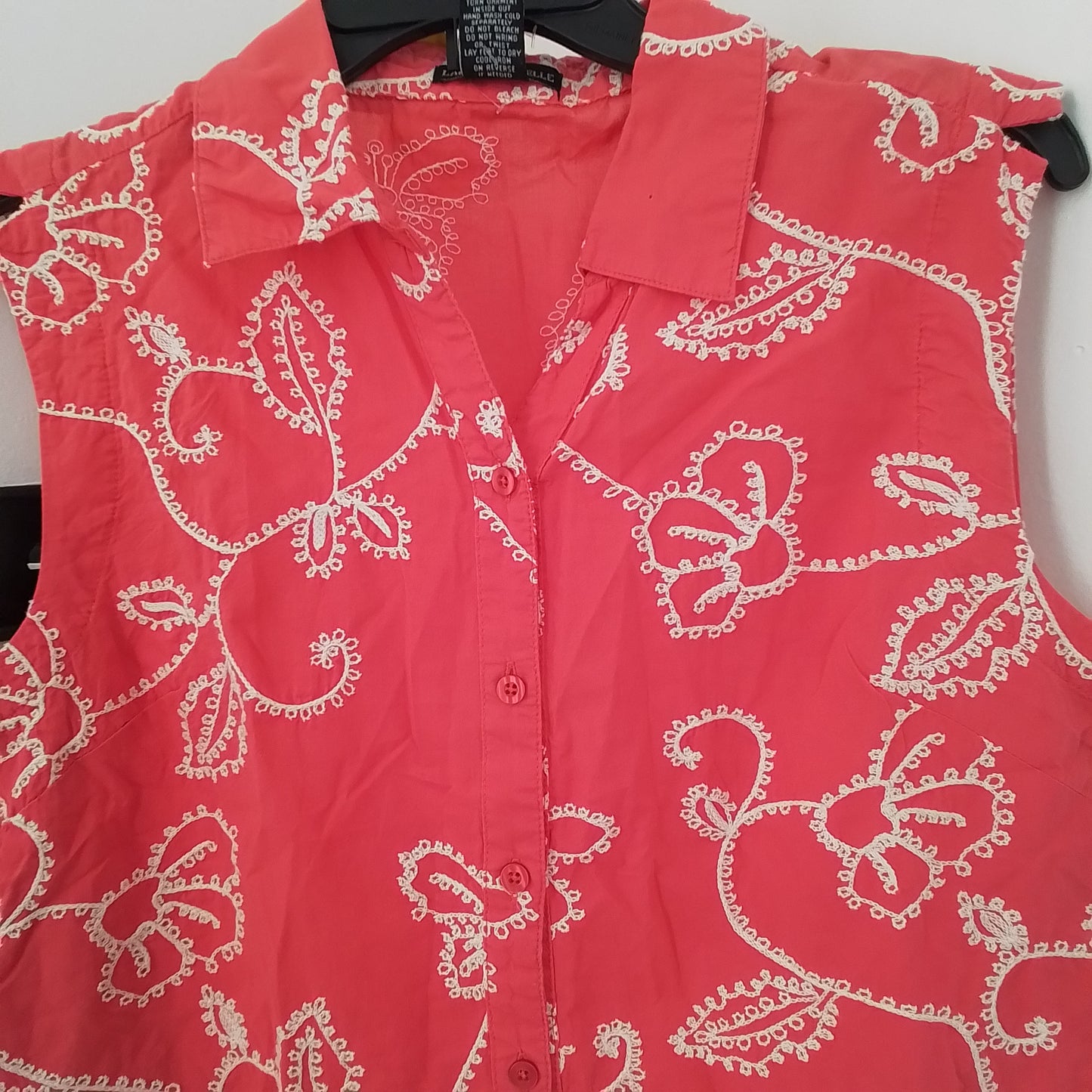 Women's Red Cotton Shirt - Size M