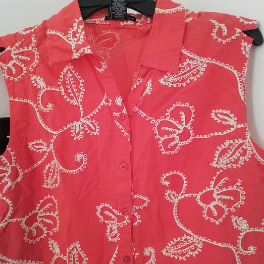 Women's Red Cotton Shirt - Size M