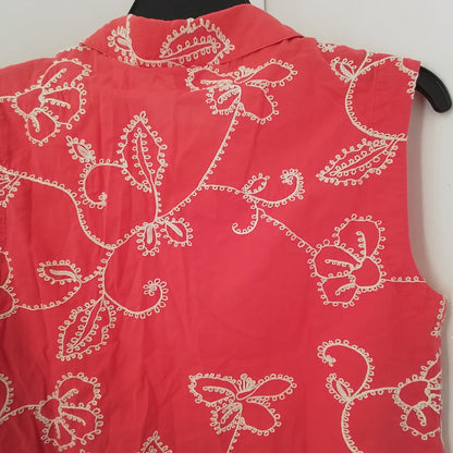 Women's Red Cotton Shirt - Size M