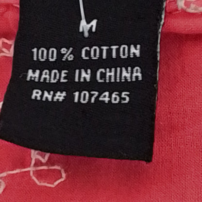 Women's Red Cotton Shirt - Size M