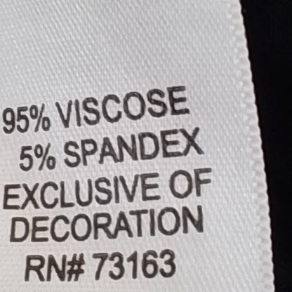Women's Black Long Sleeve Spandex Party Shirt - Size S, Gently Used