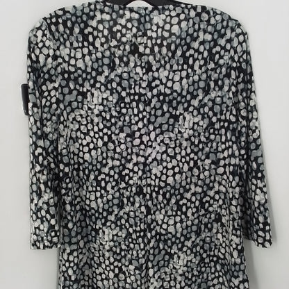 Women's Polyester Blouse - Size S - Black/White