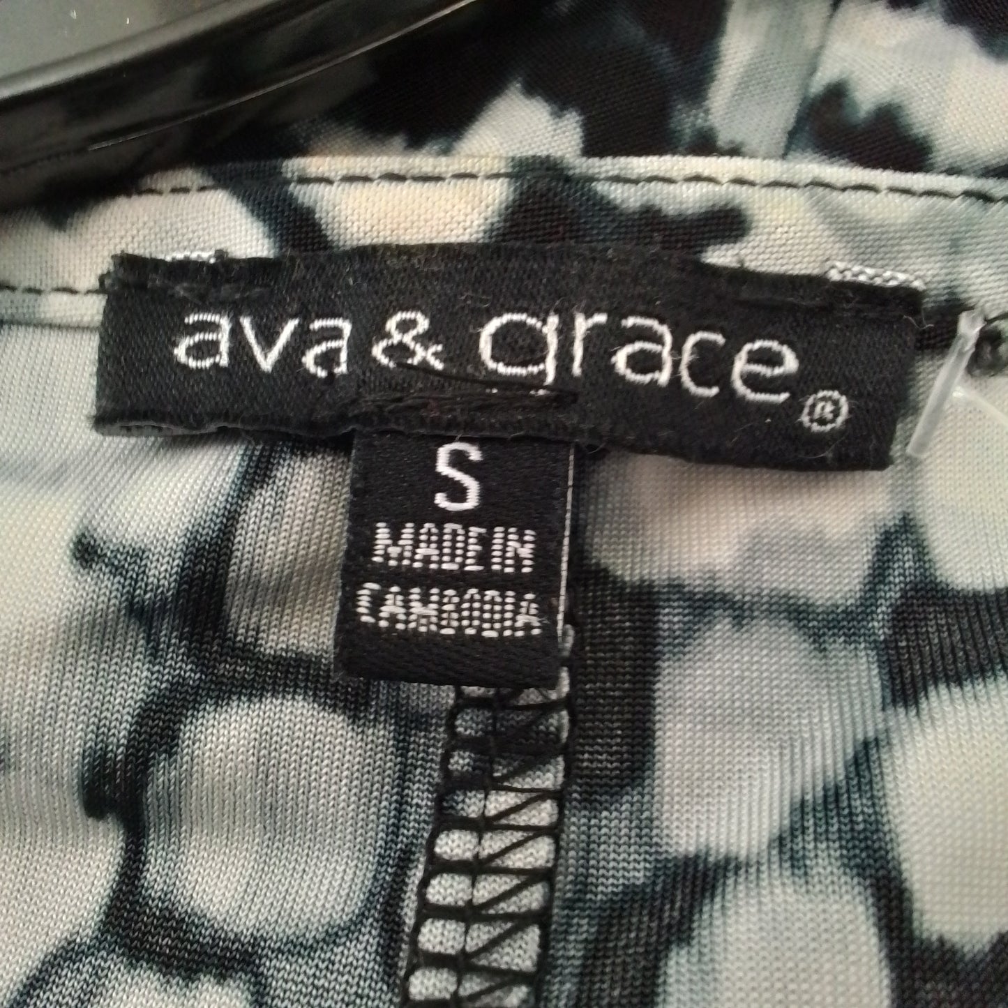 Women's Polyester Blouse - Size S - Black/White