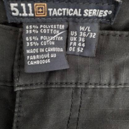 5.11 Tactical Men's Black Pants, Size 36-32