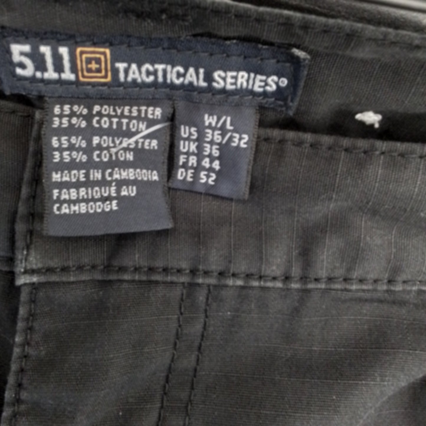 5.11 Tactical Men's Black Pants, Size 36-32