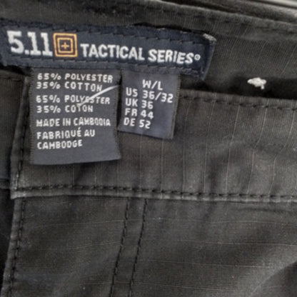 5.11 Tactical Men's Black Pants, Size 36-32