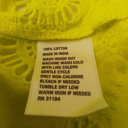 Crown & Ivy Women's Yellow Cotton Blouse