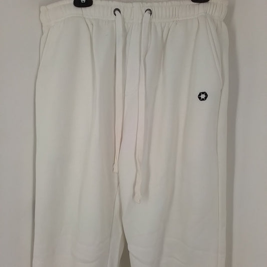 Men's Sweat Pants - White, XXL, Cotton/Polyester