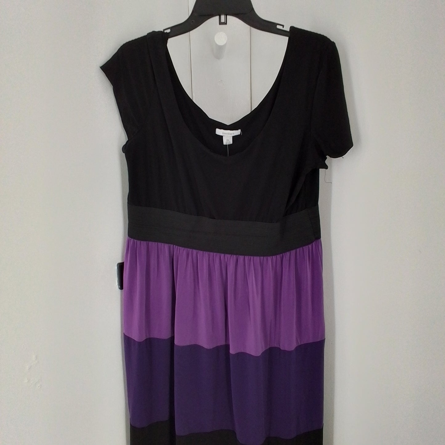 Women's XL Polyester Dress - Black/Purple