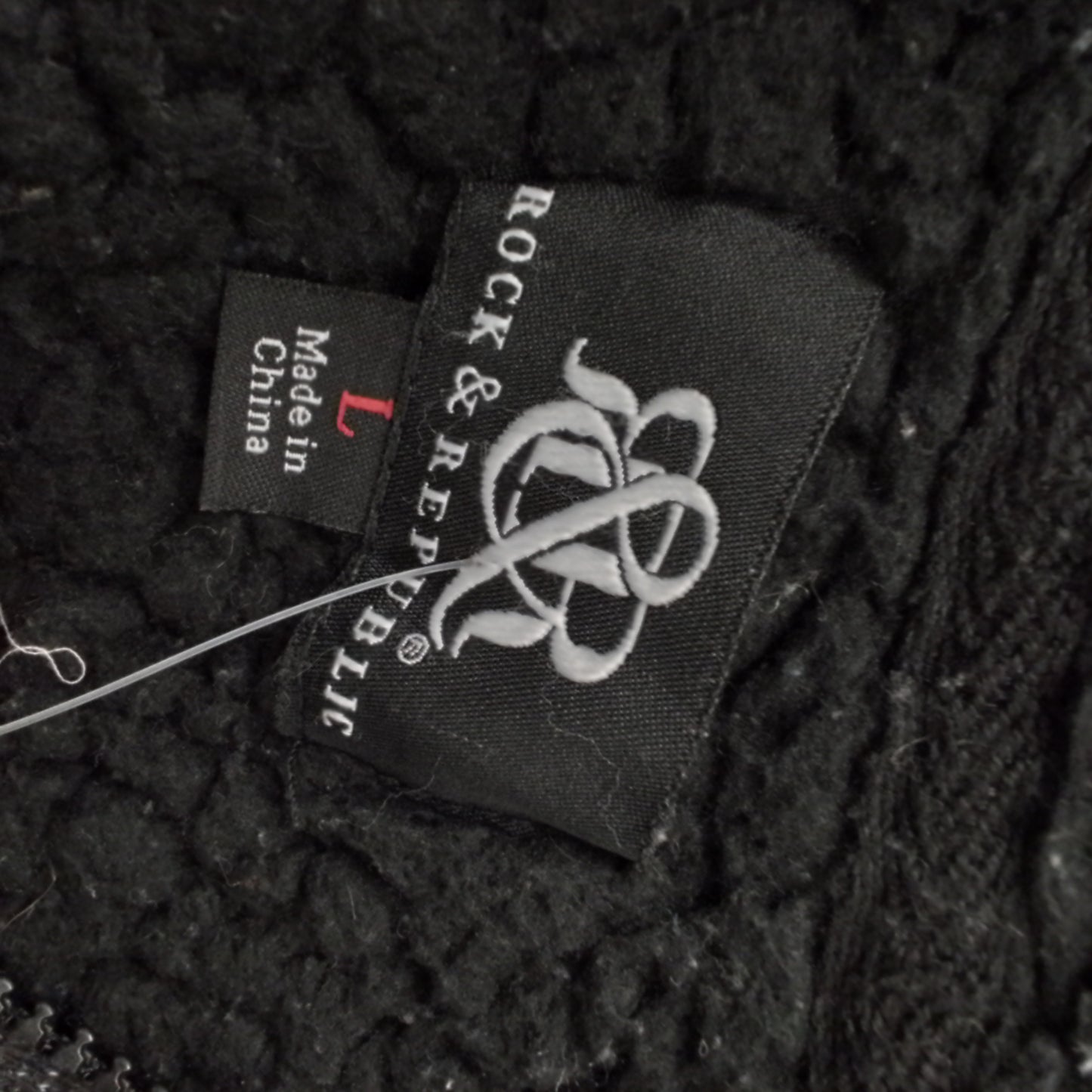 Men's Cotton Jacket - Size L - Black/Grey/White
