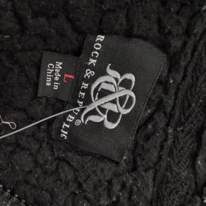 Men's Cotton Jacket - Size L - Black/Grey/White
