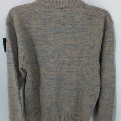 Men's Acrylic Sweater - M - Brown, Red, Black, Grey