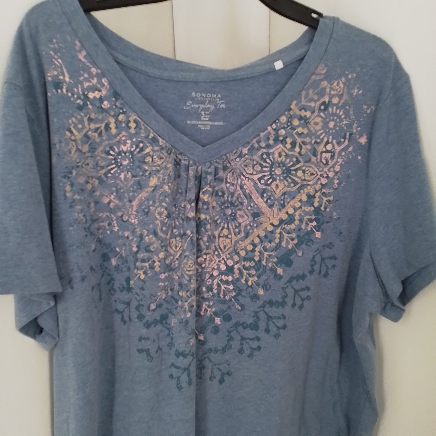 Women's Aqua Polyester Shirt (3x)