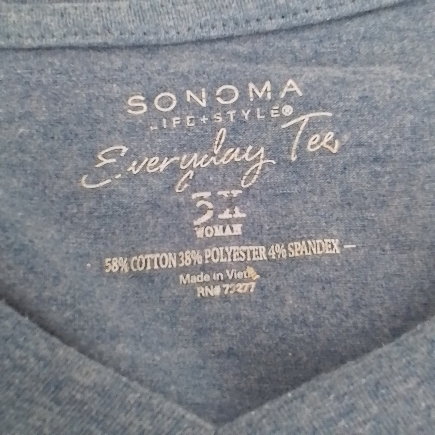 Women's Aqua Polyester Shirt (3x)