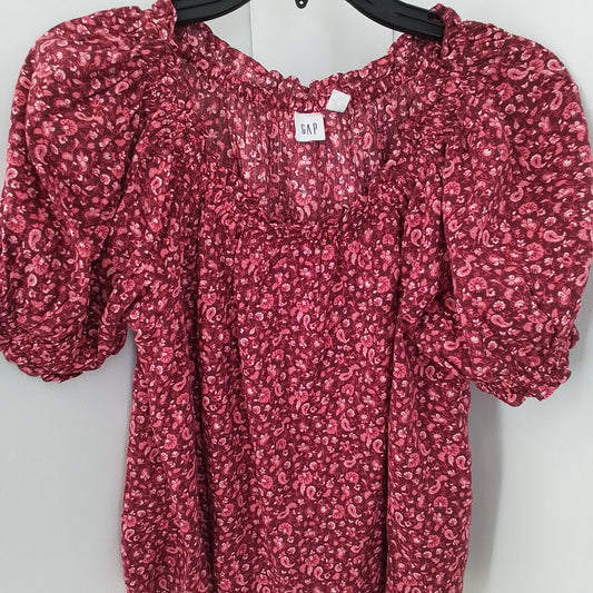 Gap Inc. Women's Blouse - Red/White, XS, Cotton