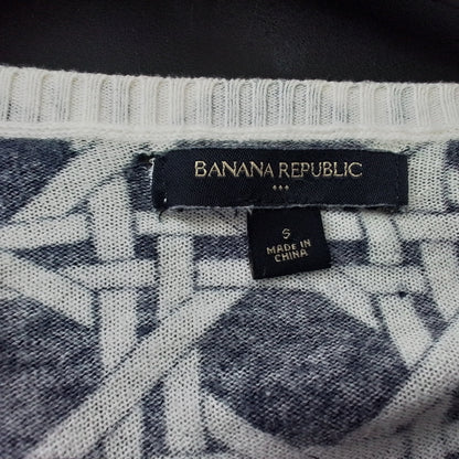 Banana Republic Women's Cotton Sweater - White/Black