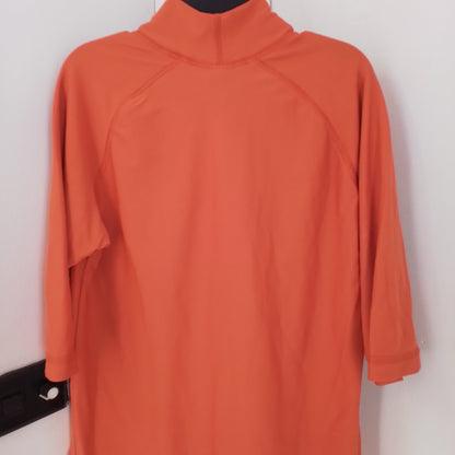 Old Navy Kids Shirt - Orange/White, Size L
